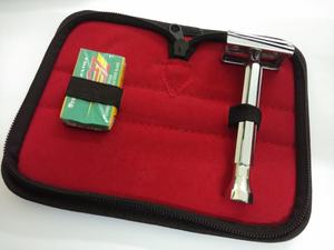 Rasoir de sécurité à lame unique à double tranchant avec finition chromée pour salon de coiffure et rasage du visage - Product Image 2