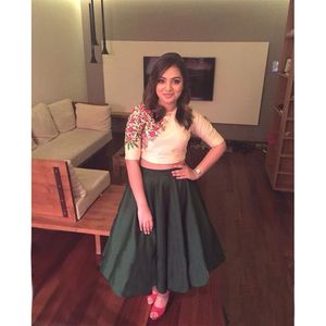 --DESIGNER WITH BEAUTIFUL EMBROIDERY ON <b>TOP</b> WITH SKIRT--DRESS-FOR Party-wear-dress for Party/ Wedding =2021. - Product Image 1