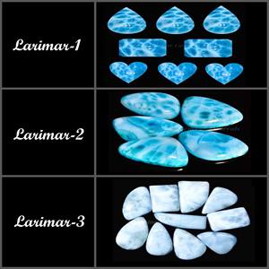 8X16mm ลาริมาร์ธรรมชาติจากสาธารณรัฐโดมินิกันอัญมณีหลวม - Product Image 2