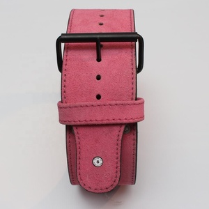 GENUINE BLACK <b>LEATHER</b> Durable Weightlifting & Powerlifting <b>Belt</b> in SINGLE PRONG STYLE with Custom Logo Custom Sizes for GIRLS - Product Image 2