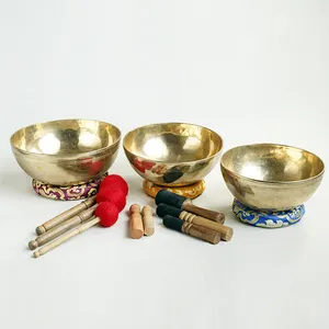 7脉轮歌唱碗套装 | 用于治疗、调解和宗教目的的碗西藏hNd制造7金属组合