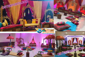 Musulmán Heena fiesta escenario decoración colorida boda Mehndi escenario para Henna fiesta Afghani boda Mehandi escenario decoración EE. UU. - Product Image 6