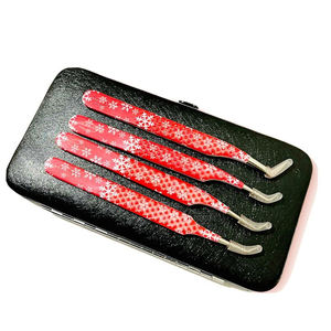 Kit de pince à épiler à cils personnalisé, ensemble de pinces à cils, de haute qualité, couleur rose, OEM, 1 pièce - Product Image 1