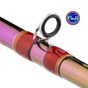 Vara de pesca de fibra de carbono, para molinete pesado, rápido, para pesca de atum, barco