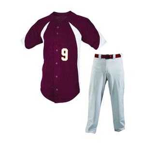 Conjunto de uniforme de béisbol transpirable personalizable de alta calidad, ropa deportiva antibacteriana de poliéster 100% sublimada - Product Image 1