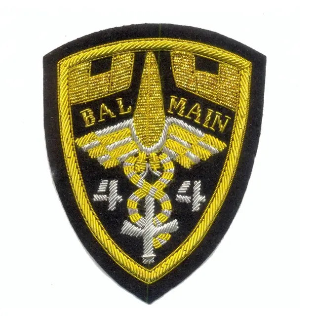 Emblema blazer/rfc bordado à mão, emblema/exército/navy crest/insignia