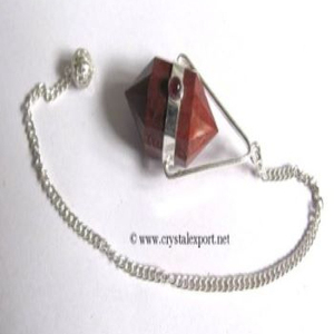 Wholesaler of Red Jasper Double Point Pendulums : Red Jasper Double Point Pendulums for Sale - Product Image 1