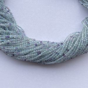 Cuentas de piedras preciosas facetadas de fluorita verde azul Natural de 2mm y 4mm, hebras de fabricante en línea, joyería semipreciosa - Product Image 4