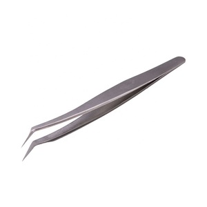 Pince à épiler d'extension de cils de volume à pointe en fibre de logo personnalisé Pince à cils de marque privée avec caractéristiques de haute visibilité - Product Image 1