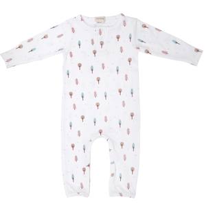 Cotton Knitted Unisex Romper Bamboo Fabric Sleepsuit for 0-3 Months Baby Boys Custom Print With OEM Logo for Spring Autumn - Product Image 3