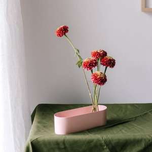 Florero ovalado de Metal de diseño único, decoración de vestíbulo del hogar, venta directa de fábrica, precio al por mayor - Product Image 2