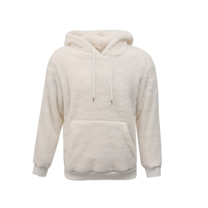 Sudaderas con capucha de lana polar de estilo de piel de moda de calidad superior 100% algodón teñido liso para ropa de invierno para hombres - Product Image 6