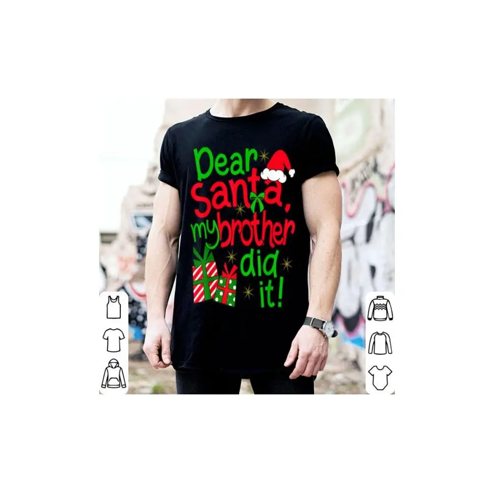 Camiseta personalizada con diseño oficial de Papá Noel, camisa de Navidad familiar