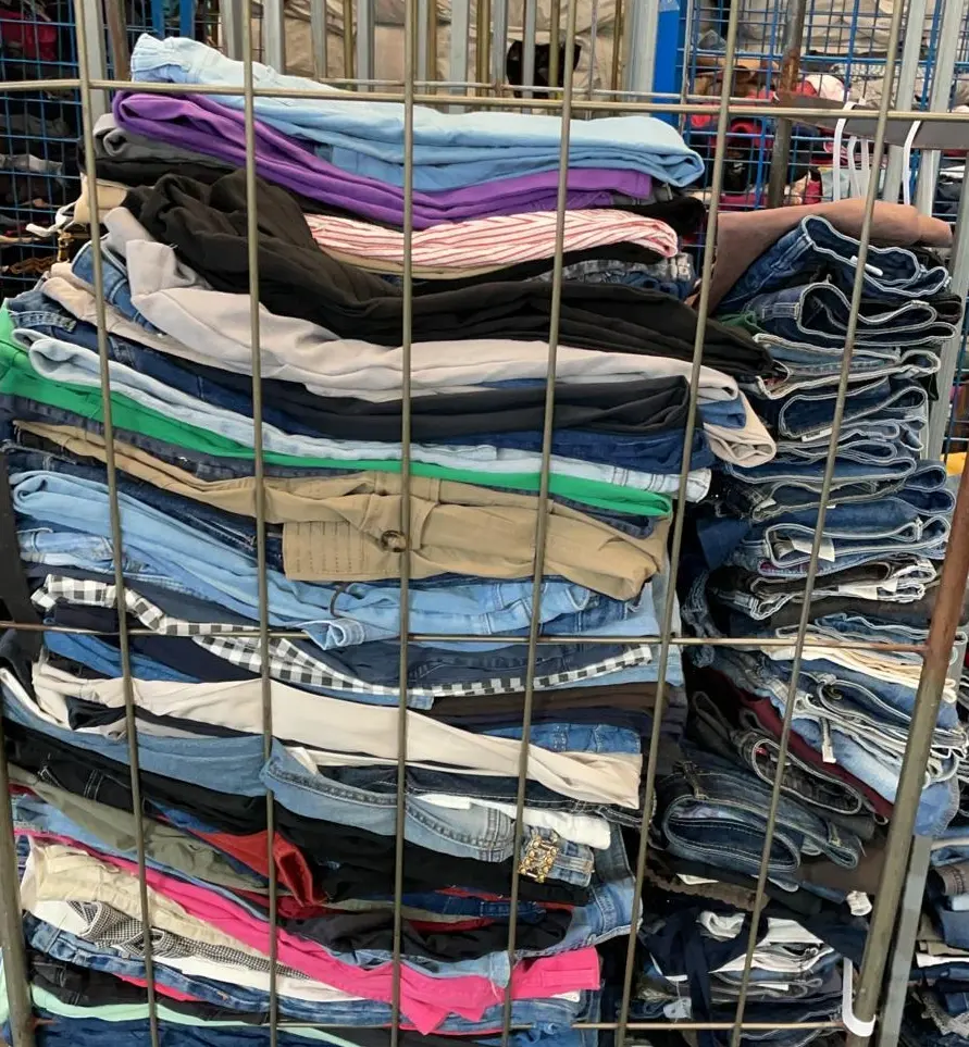 Calças de algodão adolescentes italianas, venda por atacado, roupas usadas