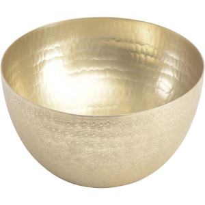 Bol en métal martelé de forme personnalisée pour le stockage et le service de fruits, légumes et aliments, finition antique dorée, au prix le plus bas - Product Image 2