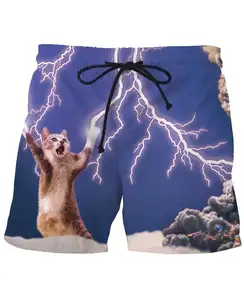 Herren Schwimmbügel schnell trocknend lustige Shorts mit Netzfutter Bademode NEW YORK CITY SKYLINE Strandhosen