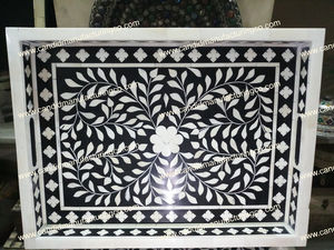 รูปแบบการฝังเรซิ่นอะคริลิคสำหรับห้องครัวอาหารแรงบันดาลใจจากอินเดียถาดเสิร์ฟทำด้วยมือของแม่ - Product Image 3