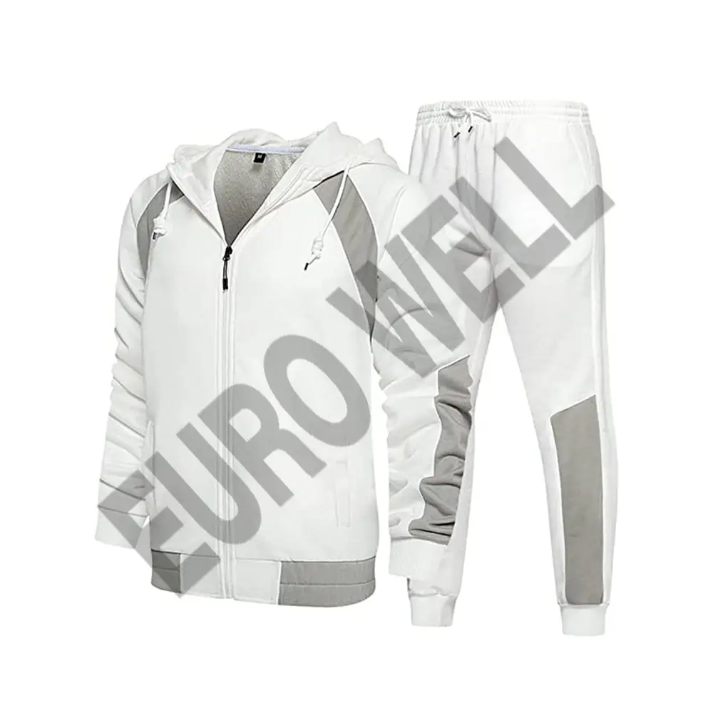 Logo personalizzato in ciniglia con ricamo da uomo 2 pezzi Set da Jogging in cotone pesante GSM tuta invernale Slim Fit