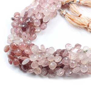 ลูกปัดสตรอเบอรี่แบบเหลี่ยมเพชรพลอยควอทซ์ธรรมชาติลูกปัดแบบหลวมลูกปัดอัญมณีลูกปัดหินขนาด9นิ้วสำหรับเป็นเครื่องประดับ - Product Image 6