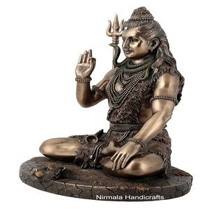 Estatua de Shiva de Poliresina, Figura del Dios Hindú Shiva, Ídolo Decorativo Mahadev, Estatua de Bholenath, Ídolo de Shiva de la Bendición - Product Image 2