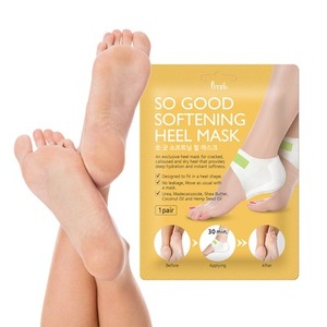Prreti K-Beauty AHA หน้ากากเท้าแพ็คนุ่มขัดผิวส้นเท้า1คู่สำหรับผู้ใหญ่ที่ผลิตในเกาหลีเครื่องสำอางดูแลผิว