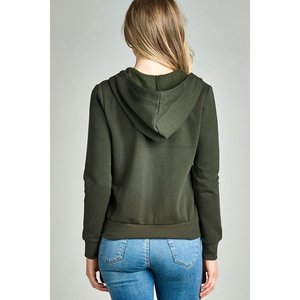 <b>Women's</b> Basic <b>Zip</b> <b>Up</b> Fleece Hoodie <b>Jacket</b> Lightweight - Product Image 6
