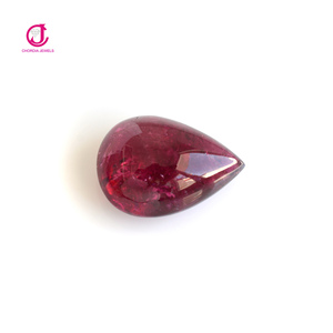 Fabricación de joyas hechas a mano DIY, turmalina rubilita Natural, 27X19MM, cabujón en forma de pera, piedra preciosa de turmalina suelta, compra a granel - Product Image 2