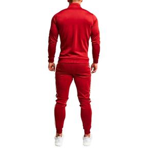 Haute qualité hommes survêtement pas cher prix décontracté blanc à manches longues pull vêtements de sport mince Fitness couleur unie coton homme survêtements - Product Image 3