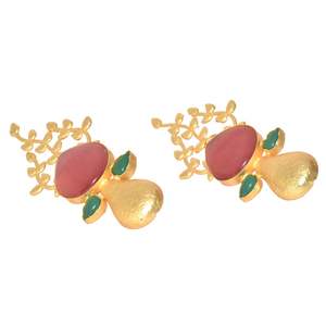 Trending handmade hoop stone <b>stud</b> earing for <b>girls</b> and women - Product Image 2