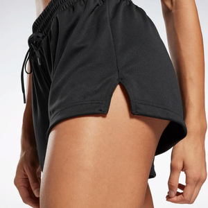 Shorts Deportivos de Punto Negros para Mujer con Cintura Ajustable con Cordón y Bolsillos, Corte Deportivo, Transpirables, Cintura Media - Product Image 4