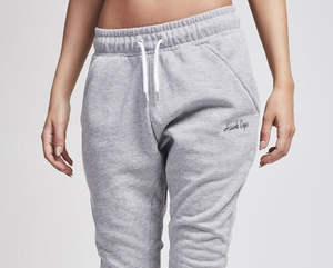 กางเกงจ็อกเกอร์ฮิปฮอปผ้าฟลีซลายพรางสีเทาเฮเธอร์สำหรับผู้หญิง แบรนด์ Hawk Eye Sports ผลิตโดย OEM ขายส่ง พร้อมเชือกผูก - Product Image 5