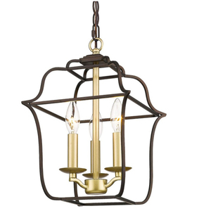 Industrial Style <b>3</b> <b>Lights</b> Lantern Chandelier <b>Light</b>, Kitchen Island Farmhouse <b>Pendant</b> <b>Light</b> - Product Image 1