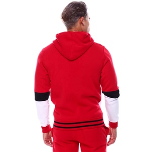 Sweat-shirt à capuche zippé en molleton de polyester 100% unisexe de haute qualité avec impression de blocs de couleurs personnalisés Sweat-shirt brodé 6XL pour hommes - Product Image 2