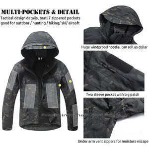 Manufacture New Winter Sports Sublimation Wear Windbreaker <b>Soft</b> <b>Shell</b> <b>Jacket</b>-Men's Waterproof <b>Hooded</b> Customizable Casual <b>Jacket</b> - Product Image 2
