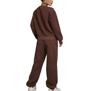 Conjunto deportivo de mujer con logotipo personalizado OEM Premium, pantalones de chándal de forro polar para correr, traje deportivo. - Product Image 1