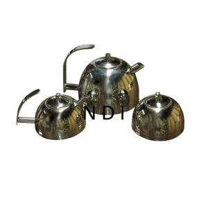 ชุดกาน้ำชาโลหะทองเหลืองชุดกาน้ำชาโลหะทำจากทองเหลืองพร้อมเสิร์ฟชาอุปกรณ์สำหรับจัดเลี้ยงกาแฟและชา - Product Image 1