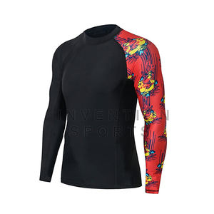 Venta caliente Rash Guards Ropa de entrenamiento Cuello redondo Manga completa Un brazo Sublimación Impreso Elástico Secado rápido Rash Guards en venta - Product Image 3