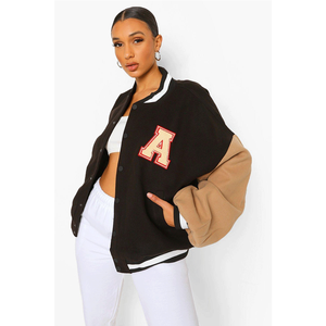 Varsity แจ็กเก็ตผู้หญิงสีชมพู,รุ่นใหม่ปี2021แจ็คเก็ตผู้หญิง - Product Image 1