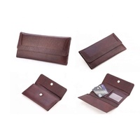 Harga populer grosir dompet wanita kulit asli Logo kustom terlaris produsen terbaik India