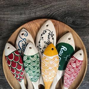 Jouets en forme d'animaux, poisson en bois, pour peinture et décoration, 99 données en or - Product Image 6