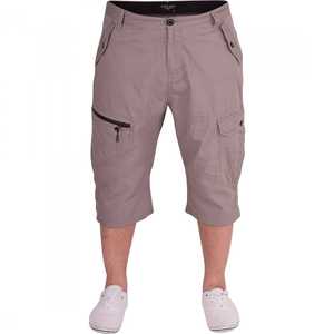 กางเกงขาสั้นคาร์โก้แบบลำลองสำหรับผู้ชายผ้าใบสีน้ำตาลอ่อนพร้อมฝาปิดเอวยางยืดสำหรับผู้ใหญ่พิมพ์โลโก้ตามสั่ง - Product Image 2