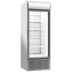 Refrigerador de exhibición de bebidas de temperatura única con puerta de vidrio vertical comercial de 646 L, clima de enfriamiento de humedad de alta temperatura - Product Image 1