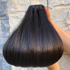 Extensions de cheveux vierges vietnamiens Remy lisses, tissage double trame, cuticules alignées, soyeux et doux pour salon - Product Image 2
