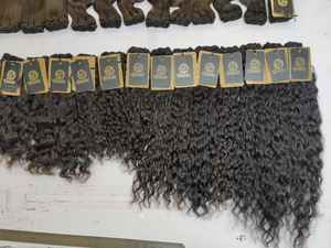 Extensiones de cabello humano con cutícula DE LA India, máquina alineada, pelo Remy Virgen sin procesar, ondulado y sedoso, el mejor precio, 100% - Product Image 3