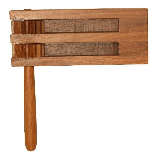 natural wooden ratchet educational musical instrument
