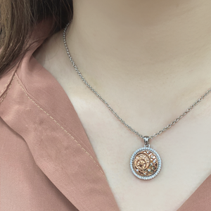 Collar de Plata de Ley con Circonita, Moderno, para Mujer, para Boda o Compromiso - Product Image 4