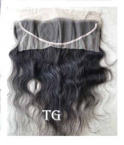 Extensiones de Cabello Humano Remy Virgen 100% Natural Camboyano al por Mayor, 13x4, Longitud Estirada, Ondulado Natural, Frontal de Encaje, Templo Indio - Product Image 1