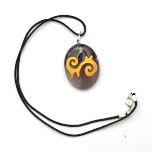 Artisanat en pierre semi-précieuse Reiki S Symbole Gravé Pendentifs de mode - Product Image 1