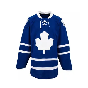 Whole Sale Best Quality Unique Sublimated Long Sleeve Ice Hockey Jerseys Free Design Factory Manufactured Ice Hockey