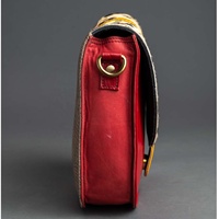 Sac bandoulière en cuir de vachette haut de gamme, motif lettres rouges, style mode féminin, fermeture éclair imprimé léopard, sacs à main à sangle unique